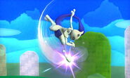 Mewtwo's down aerial; must sweetspot in order to meteor smash.