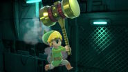 Toon Link using the Golden Hammer item.