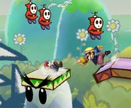 Fly Guys in Super Smash Bros. Brawl. Note the changes; these are a more accurate portrayal of Fly Guys.