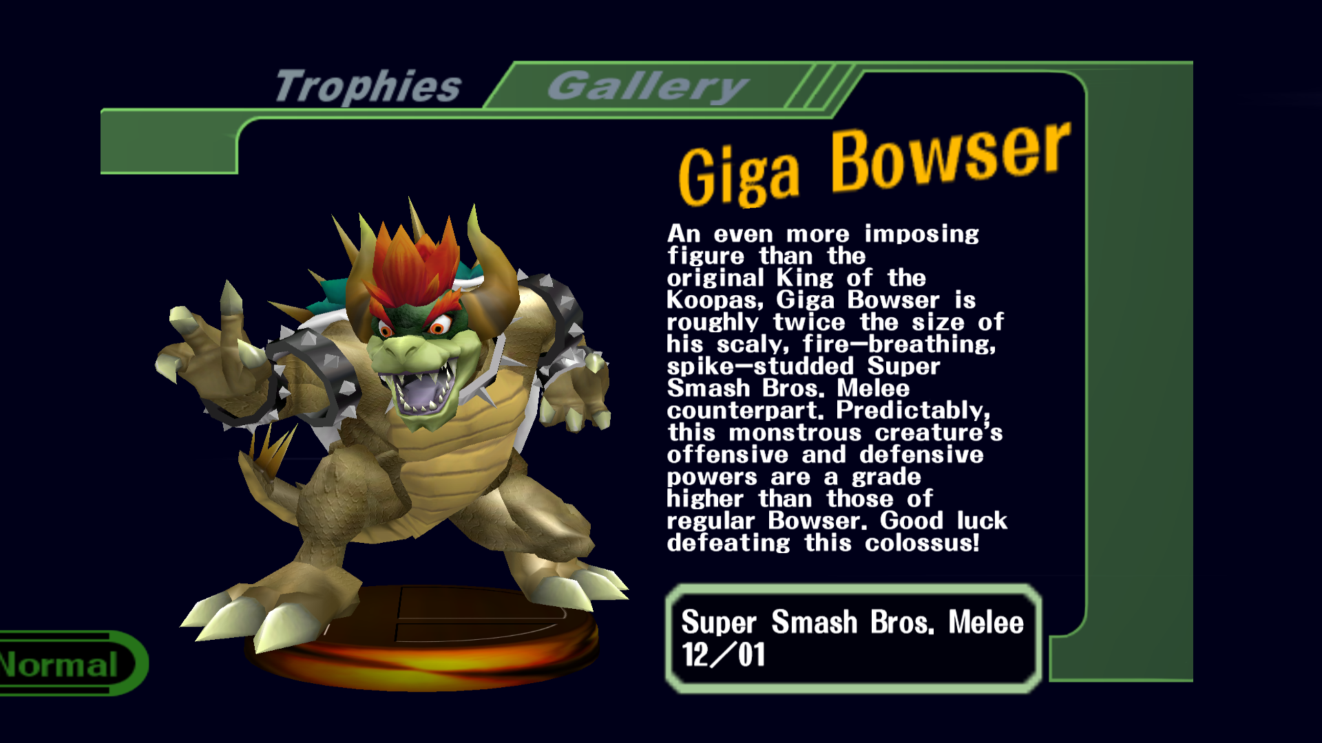 GameCube - Super Smash Bros. Melee - Giga Bowser - The Models Resource
