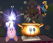 Kirby's Final Smash in SSBB, Cook Kirby.