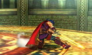 The first strike of Ike's down smash.