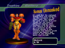 Samus Unmasked Trophy