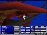 Neo Bahamut casting Gigaflare in Final Fantasy VII