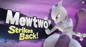 Mewtwo's splash screen. Mewtwo Strikes Back!