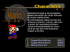 SSB Mario Characters menu