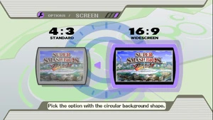 The game set on widescreen.