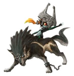 SSBB Sticker Midna & Wolf Link