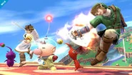 Olimar's down smash in SSB4.