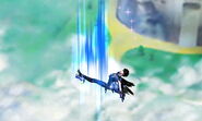 Bayonetta's down aerial; a very powerful meteor smash.