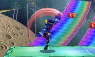 The first hit of Falco's up tilt.