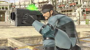 Snake using his Side-Special on Coliseum.