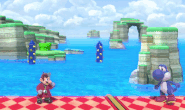 Dr. Mario's Down Air Attack buries Yoshi