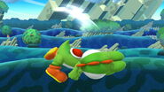 Yoshi's forward air; meteor smashes in the midpoint at the tip of his nose.