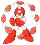 Mega Man using Plant Barrier in Mega Man 6.