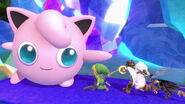 Jigglypuff trying to Pound Toon Link, Pit, and Marth.