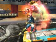 Captain Falcon's Raptor Boost in Brawl.