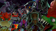 Bowser, Incineroar, Ridley, King K. Rool, Ganondorf, and Wolf on Midgar.