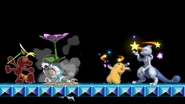 Nana is buried in the ground, having her flower on top of her head in Super Smash Bros. Ultimate.
