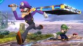 Waluigi as he appears in Super Smash Bros. for Wii U.