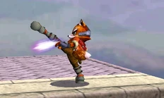 Fox's infinite jab; very fast, great trapping move.
