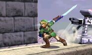 The second strike of Link's side smash attack activated when the attack button is pressed a second time. Has great launch power.