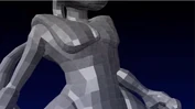 Mewtwo's wireframe body