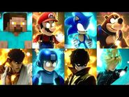 Super Smash Bros Ultimate - All Final Smashes (Minecraft Steve Included)