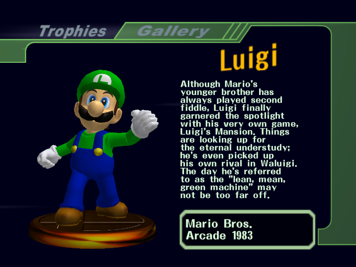 super smash bros melee luigi