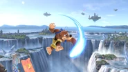 Banjo & Kazooie’s forward air attack.