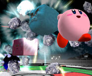 Kirby's transformations into various Stone items in Melee.