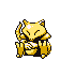Abra’s sprite in Pokémon Red and Blue.