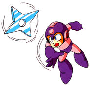 Mega Man using Shadow Blade in Mega Man 3