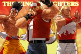 Terry as he appears in The King of Fighters XII as a part of Team Fatal Fury (with Joe Higashi and Andy Bogard)