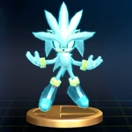 SSBB Trophy Silver the Hedgehog