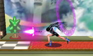 Bayonetta's side smash attack extended with Bullet Arts.