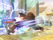 Donkey Kong using the Giant Punch on Ike in Super Smash Bros. Brawl.