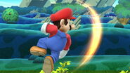 Mario's forward air attack; meteor smashes in the midpoint of the attack.