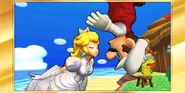 Mario's congratulatory screen when completing All-Star Mode as him in for 3DS.