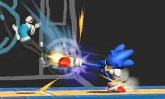 The third hit of Sonic's jab.