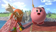 Kirby taunting with Knuckles