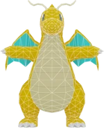 Dragonite's unused Poké Ball Pokémon model.