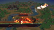 The final blow of Roy's Critical Hit in Super Smash Bros. for Wii U.