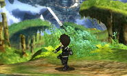 Mii Swordfighter's x taunt.