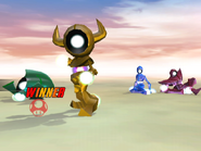 Alloys in Super Smash Bros. Brawl, showing Yellow as the winner