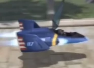 The Blue Falcon preparing to eject Captain Falcon in The Subspace Emissary