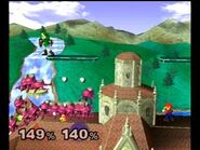 Octoroks swarming Princess Peach's Castle (hacked)