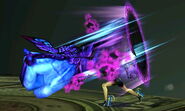 Bayonetta's side smash attack. Has very large hitboxes.