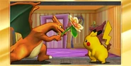 Pikachu’s congratulatory screen when completing Classic Mode as it in for 3DS.