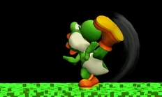 The first hit of Yoshi's jab.